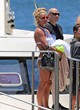 Britney Spears stuns in white bikini on yacht pics