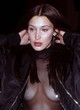 Bella Hadid visible boobs in paris pics