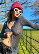 Rita Ora visible tits in sheer top pics