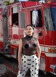 Bleona Qereti visible boobs, posing for ps pics