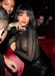 Rihanna naked pics - shows sexy tits in mesh dress