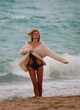 Candice Swanepoel flashing tits on the set pics