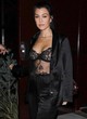 Kourtney Kardashian see through black lace bra pics