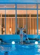 Dree Hemingway topless in pool at night pics