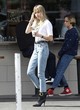 Miley Cyrus wore a plain t-shirt and jeans pics