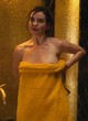 Lily James naked pics - nude boobs in bathroom, talk