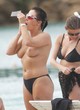 Jessie Wallace naked pics - topless on beach with friend