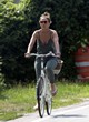 Jennifer Lopez cleavage during bike ride pics