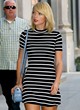 Taylor Swift sexy in striped mini dress pics