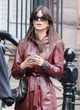 Emily Ratajkowski out in chic leather coat pics