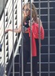 Jennifer Aniston leaving gym in black outfit pics
