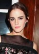 Emma Watson in black floral dress in ny pics
