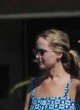 Jennifer Lawrence out in blue summer dress pics