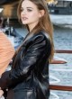 Joey King posing in all-leather outfit pics