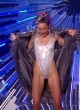 Miley Cyrus naked pics - erotic in silver bodysuit