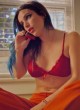 Bella Thorne naked pics - sexy in sheer red bra in bed