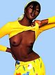 Naomi Campbell topless posing pictures pics