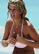 Rachel Hunter sunbathing in bikini & topless pics