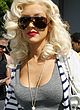 Christina Aguilera arriving at the late show pics
