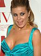 Carmen Electra sexy cleavage in blue dress pics