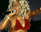 Lil Kim oops - her tits slip out nude clips
