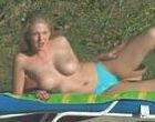Angela Dodson topless sunbathing videos