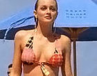 Leighton Meester topless and in bikini videos