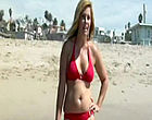 Nicole Eggert in sexy bikini on a beach clips