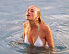 Yvonne Strahovski looks tempting in wet lingerie clips