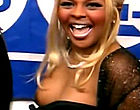 Lil Kim exposing her tits in public videos