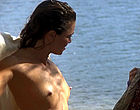 Julie Warner walking out of lake topless clips
