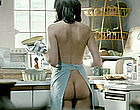 Leonor Watling backless apron showing ass clips