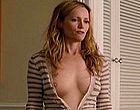 Leslie Mann exposed nipple in open shirt clips