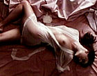 Melinda Clarke sheer c-thru lingerie on bed clips