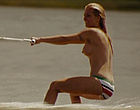 Willa Ford waterskiing topless nude clips