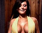 Jenni Farley huge cleavage in yellow shirt clips