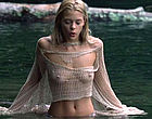 Jaime King cthru shirt with pokes in lake nude clips