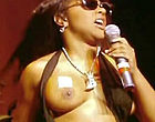 Lil Kim exposed naked on stage clips