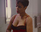 Janet Jackson sexy cleavage in red lingerie clips