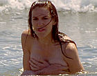 Christy Carlson Romano looses bikini top in ocean nude clips