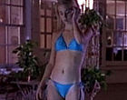 Kaley Cuoco sexy blue bikini by a pool clips