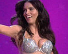 Adriana Lima big cleavage in diamond bra clips