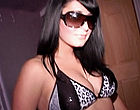 Angelina Pivarnick cleavage in leopard bikini clips