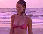 Joelle Carter sexy pink bikini on beach clips