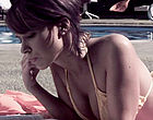 Lacey Chabert sexy bikini cleavage poolside clips