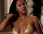 Meagan Good sexy gold bikini cleavage clips