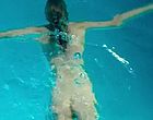 Tricia Helfer naked skinny dipping in pool clips