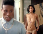 Chanel Iman strips to undies shows tits clips