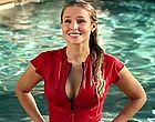 Kristen Bell cleavage in wet bathing suit videos