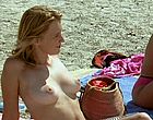 Ludivine Sagnier sun tanning topless with gf nude clips